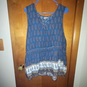 Maurices Paisley Peplum Tank Top